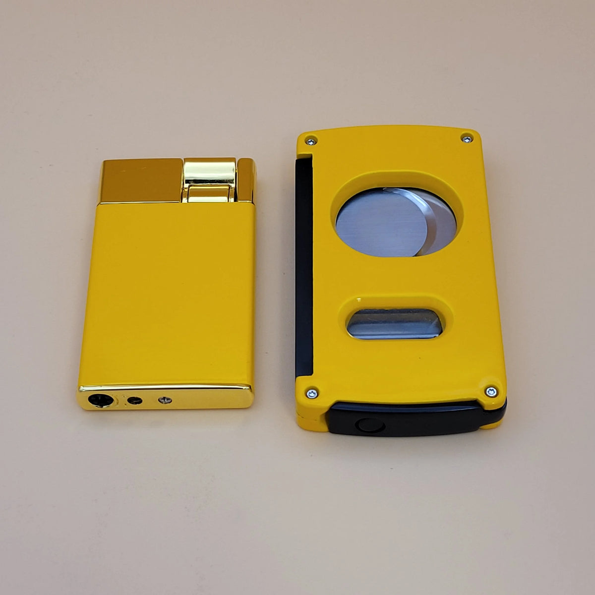 ONIX Slim Dual Golden Torch Lighter and Cigar Cutter Set