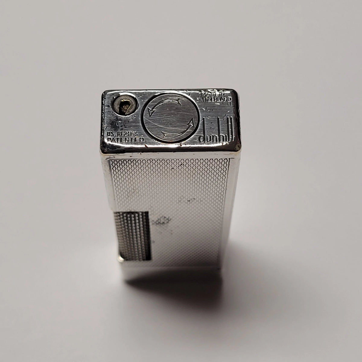 1960s Alfred Dunhill Rollagas Silver Plated Barley Design