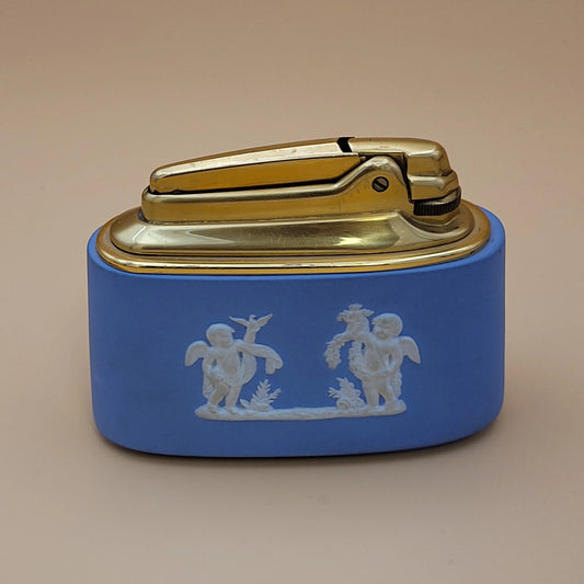 Vintage Ronson Four Seasons Wedgwood Table Lighter