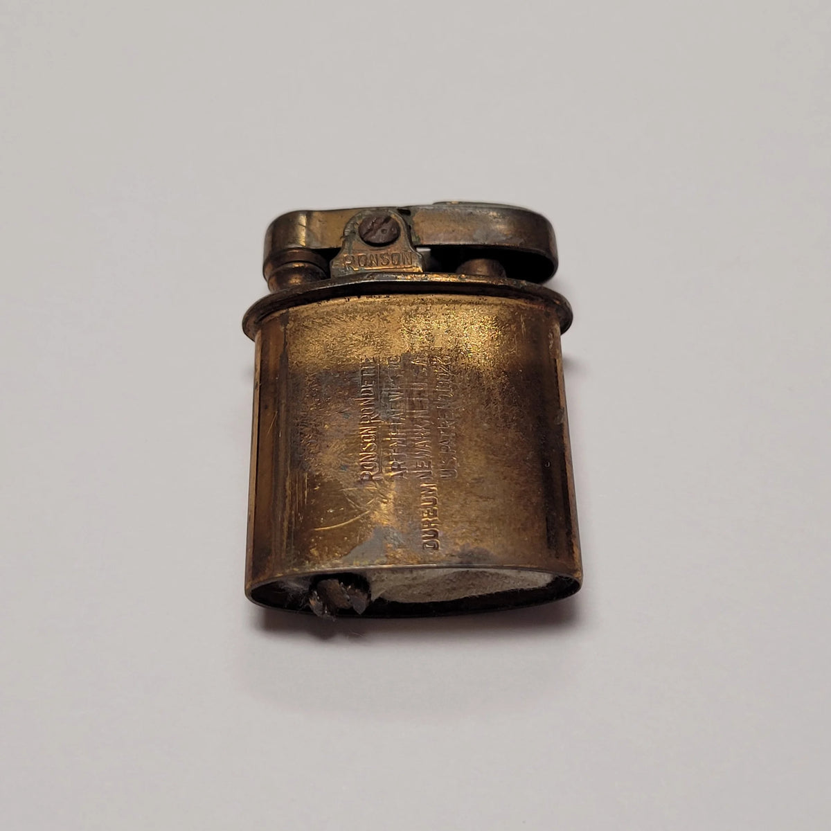 1930s Ronson Heart Blue & Tortoise Enamel Petrol Lighter