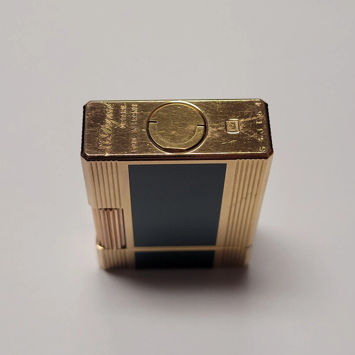 S.T. Dupont Ligne 1 Chinese Green Lacquer Gold Plated
