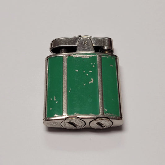 1930s Ronson De-Light Princess Green Enamel Lighter