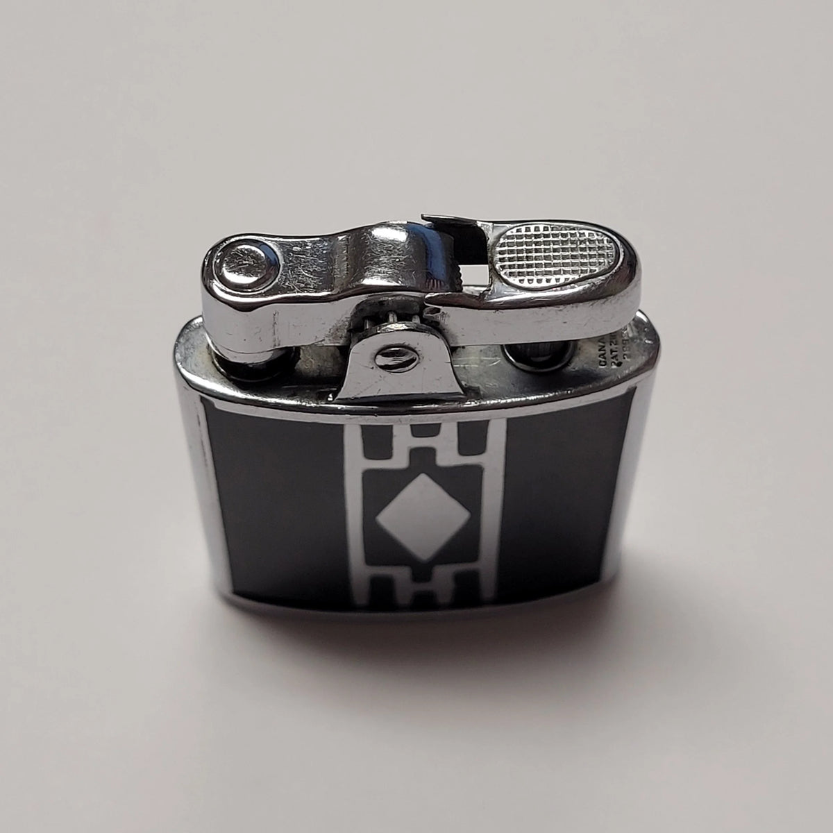 1930s Ronson Princess De-Light Black Enamel Lighter