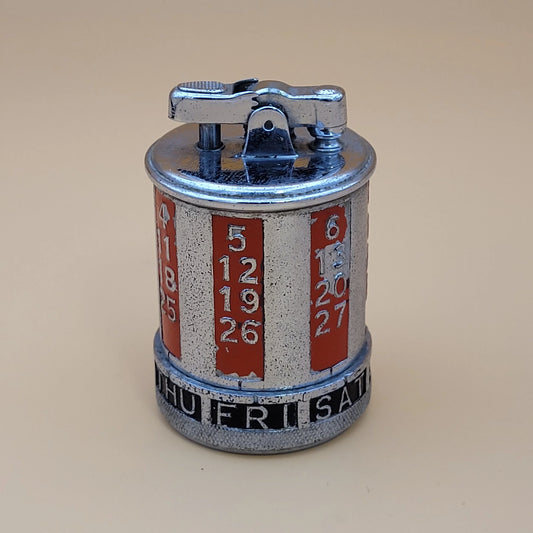 1930s Ronson Date-A-Lite Calendar Table Lighter