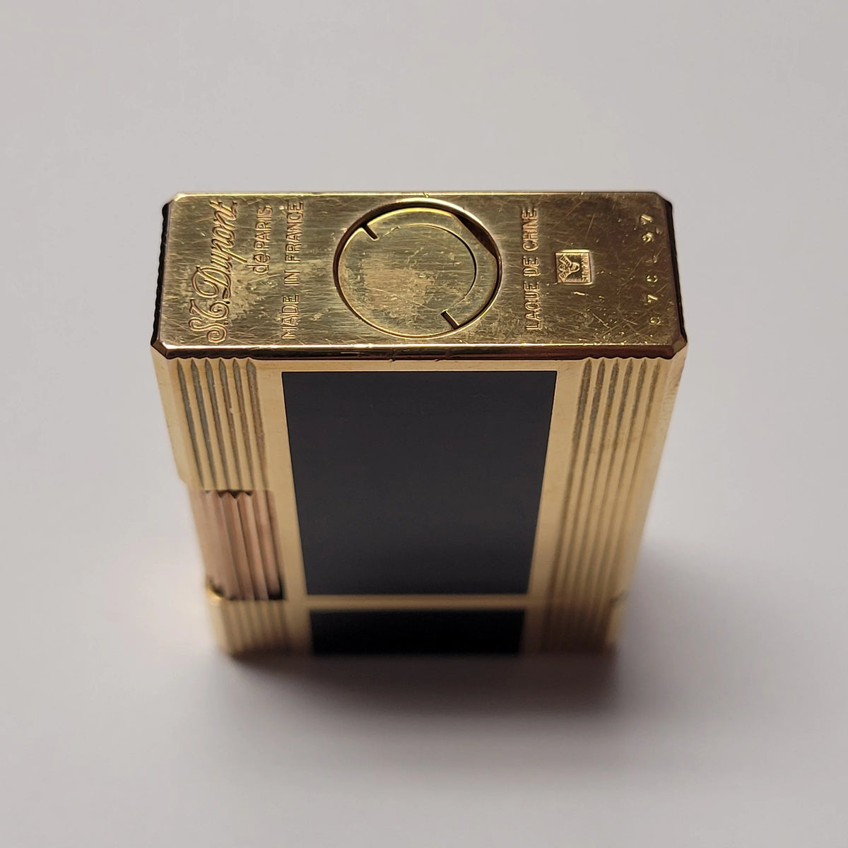 S.T. Dupont Ligne 1 Black Lacquer Gold Plated Lighter