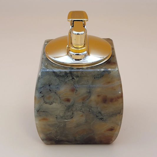 Vintage Hand Carved Alabaster Butane Table Lighter