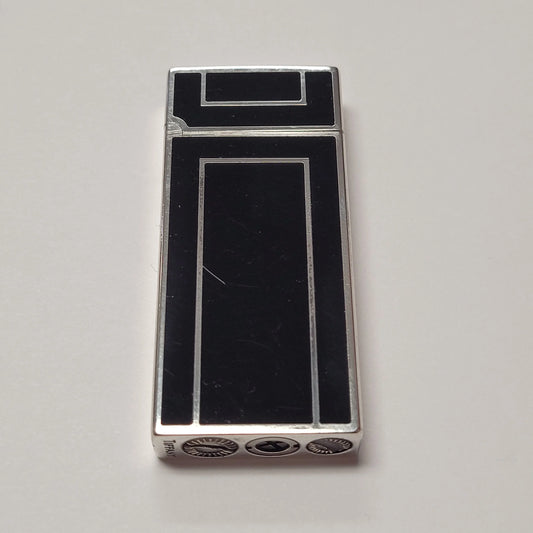 Tiffany & Co. Silver Plated & Black Lacquer Lighter