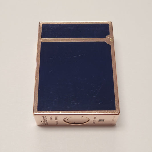 S.T. Dupont Ligne 1 Blue Lacquer Gold Plated Lighter