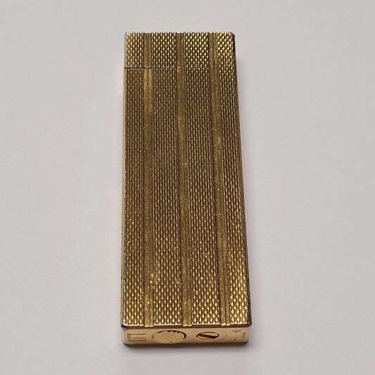 Alfred Dunhill Slimline Gold Plated Barley Lighter