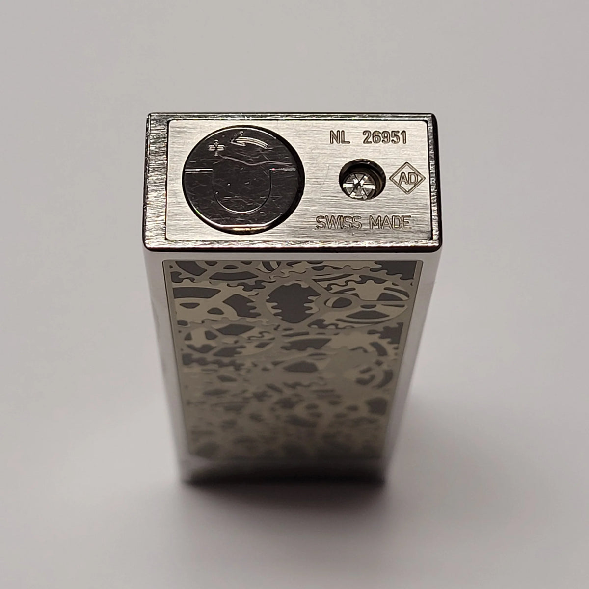 Alfred Dunhill Rollagas 2 Palladium Plated & Gears Lighter