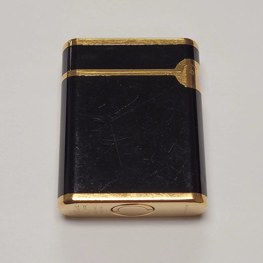 S.T. Dupont Soubreny Gold Plated & Black Lacquer Lighter