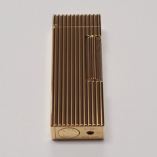 Alfred Dunhill Rollagas 2 Gold Plated Lines Lighter