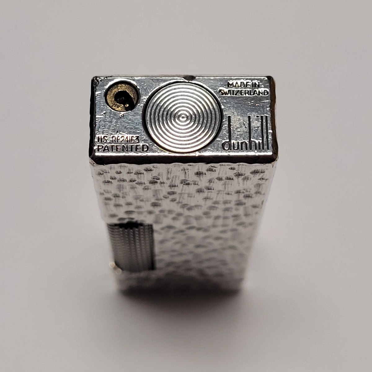 Alfred Dunhill Rollagas Bark & Silver Plated Lighter