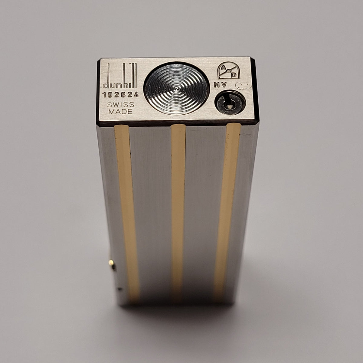 Alfred Dunhill Rollagas Palladium & Gold Stripes Lighter