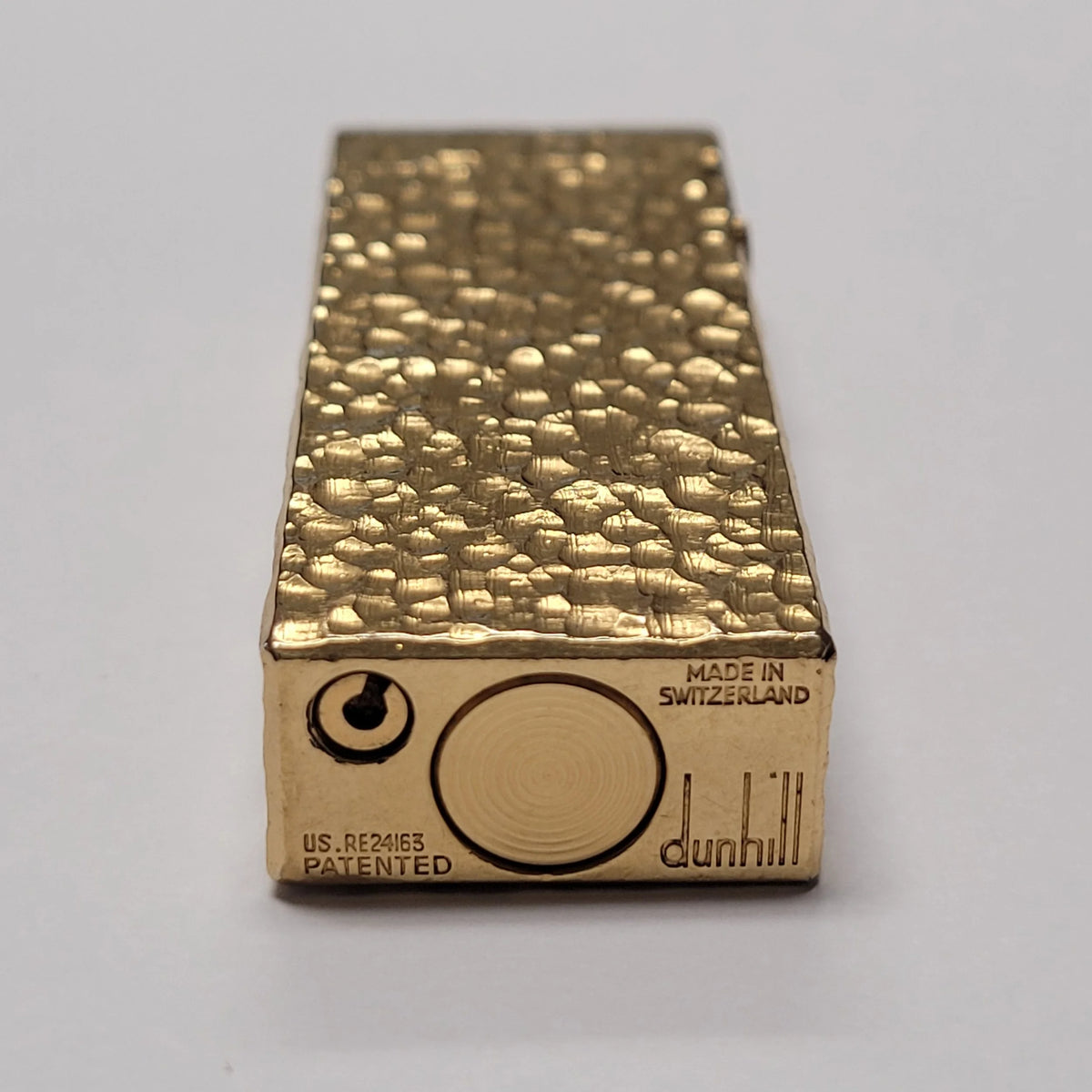 Alfred Dunhill Rollagas Bark & Gold Plated Lighter