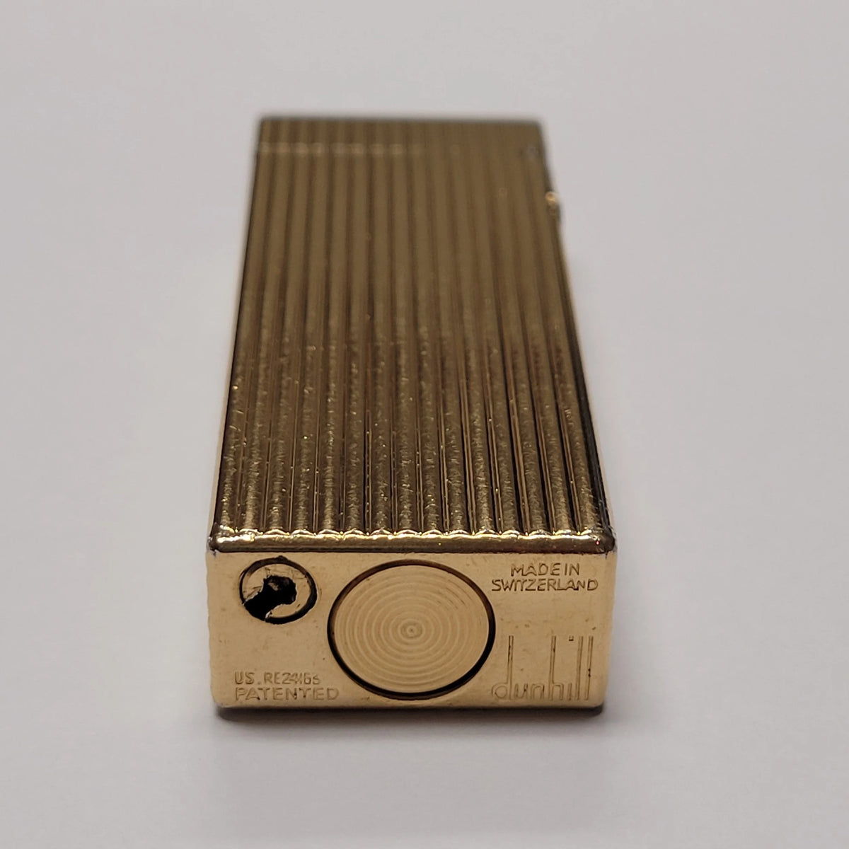 1960s Alfred Dunhill Rollagas Gold Plated & Lines Lighter