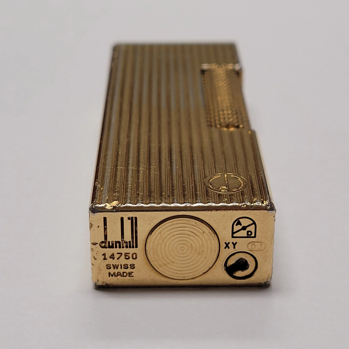 Alfred Dunhill Rollagas Gold Plated & Lines Lighter