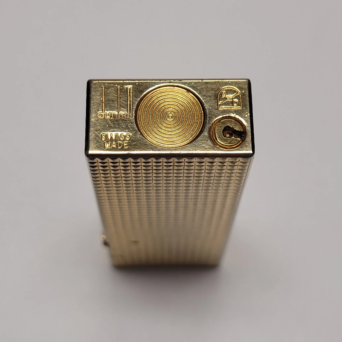 Alfred Dunhill Rollagas Gold Plated & Hobnail Lighter