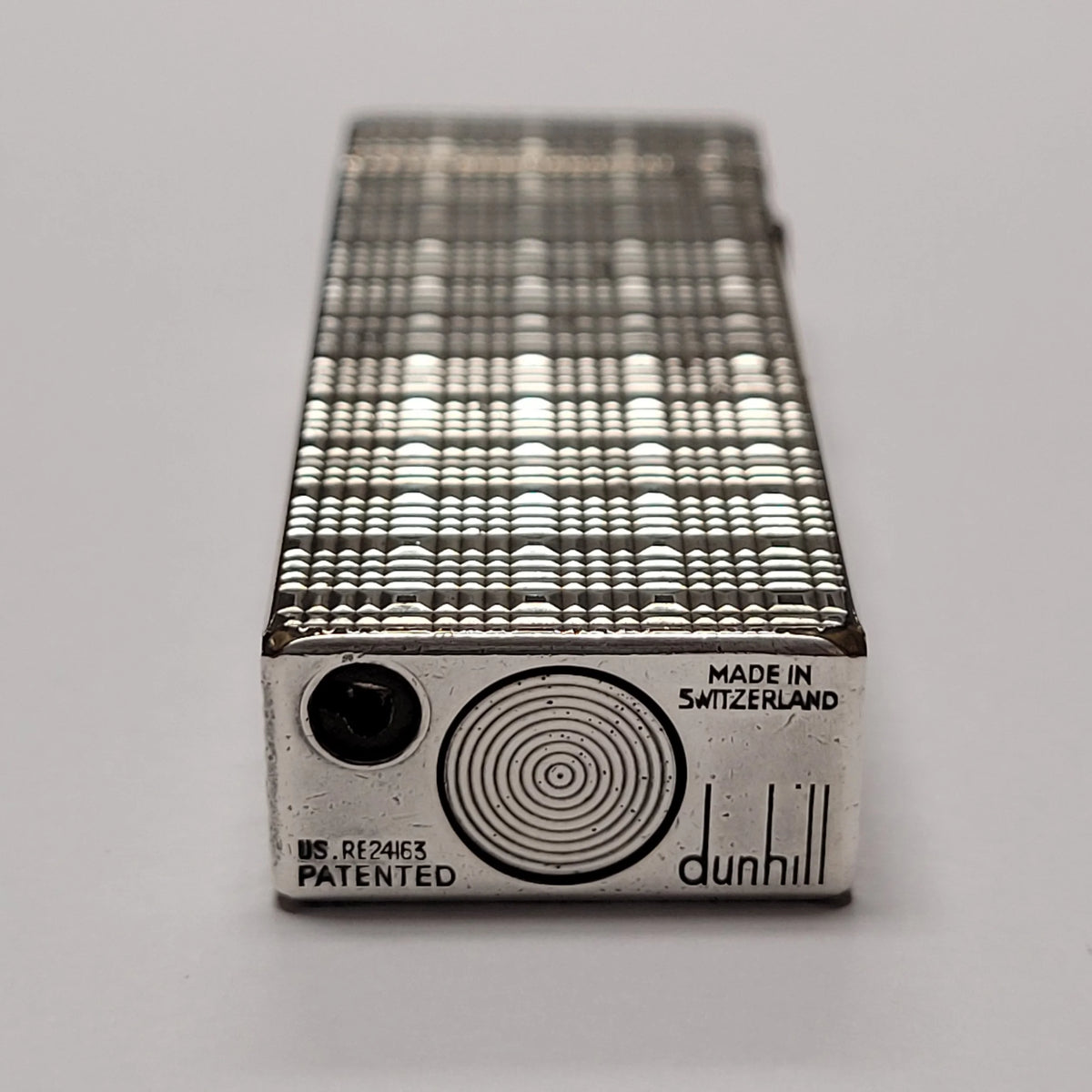Alfred Dunhill Rollagas Silver Plated & Square Tartan Lighter