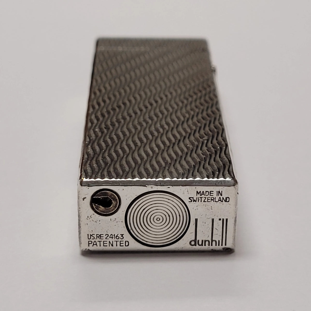 1970s Alfred Dunhill Rollagas Silver Plated & Wavy Lines Lighter