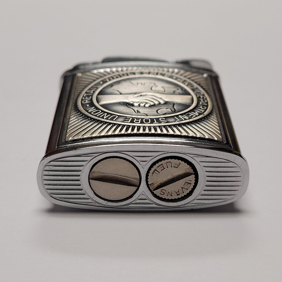 1950s Evans Banner Union Emblem Pocket Lighter