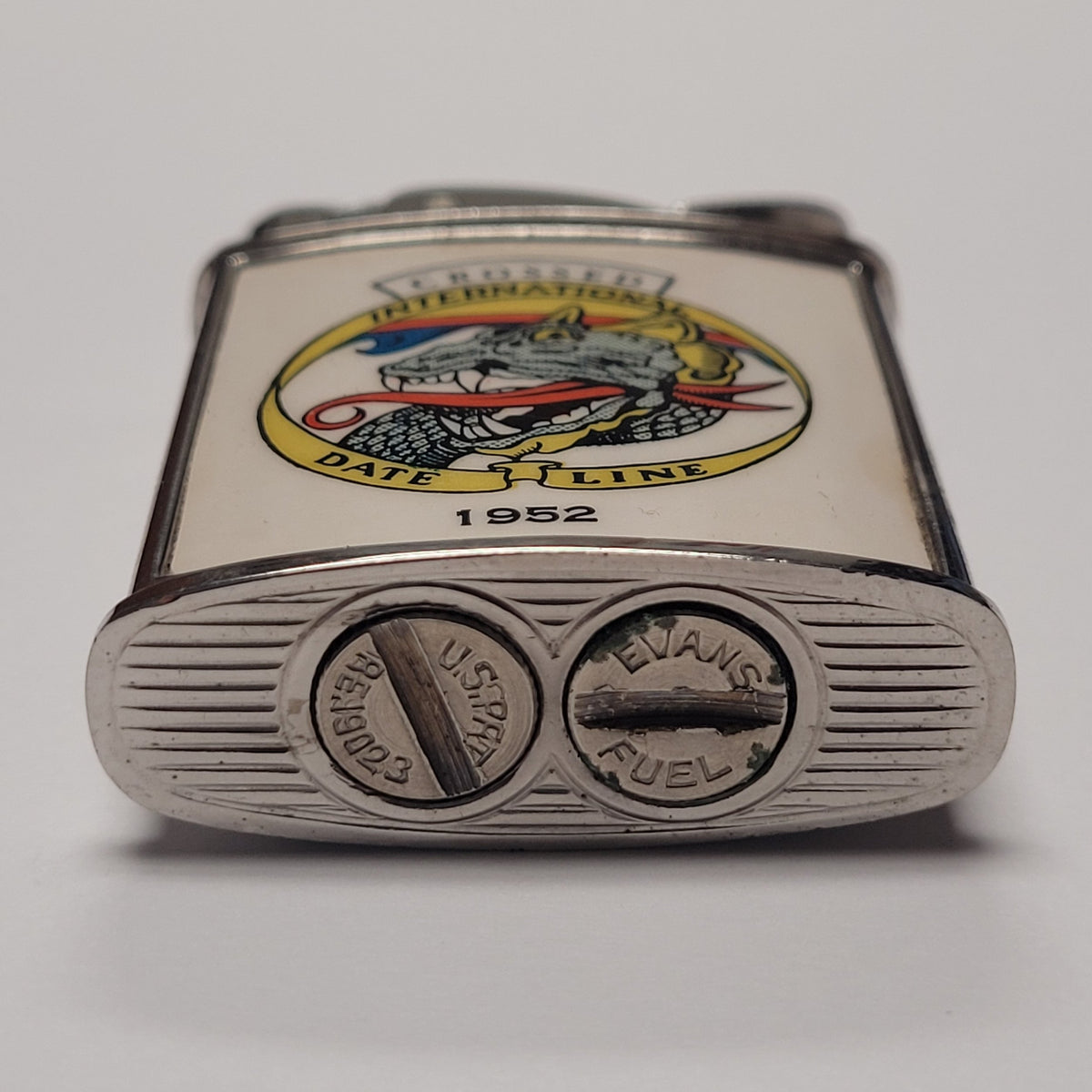 1950s Evans Banner Crossed International Date Line Lighter