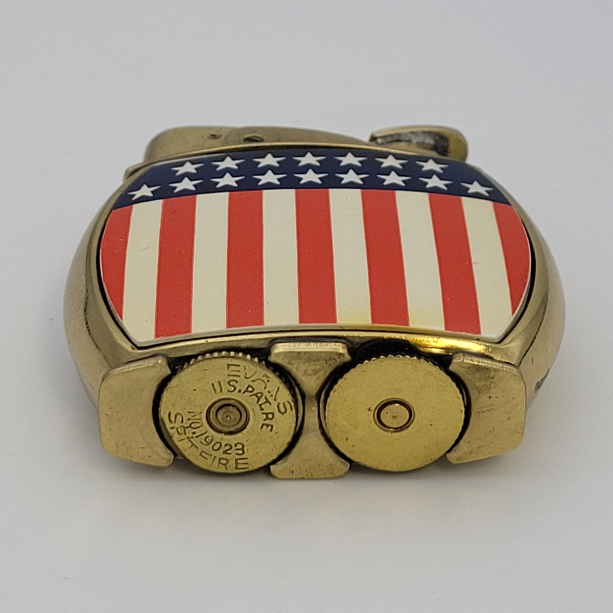 1950s Evans Kingston USA Flag Pocket Lighter