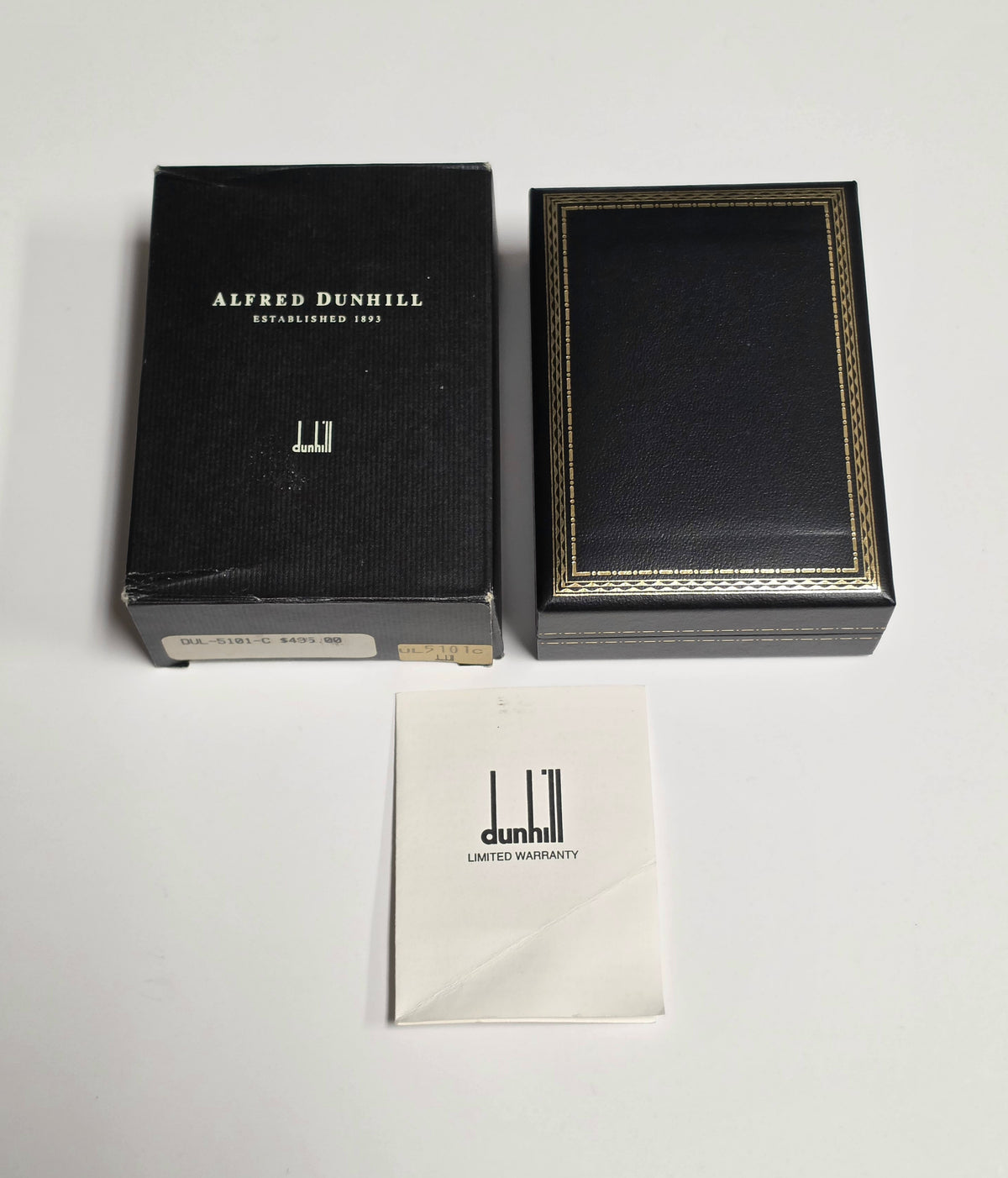 Alfred Dunhill Unique Silver & Black Lacquer Lift Arm Lighter