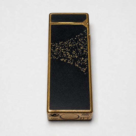 Alfred Dunhill Rollagas Gold Dust & Black Lacquer Lighter