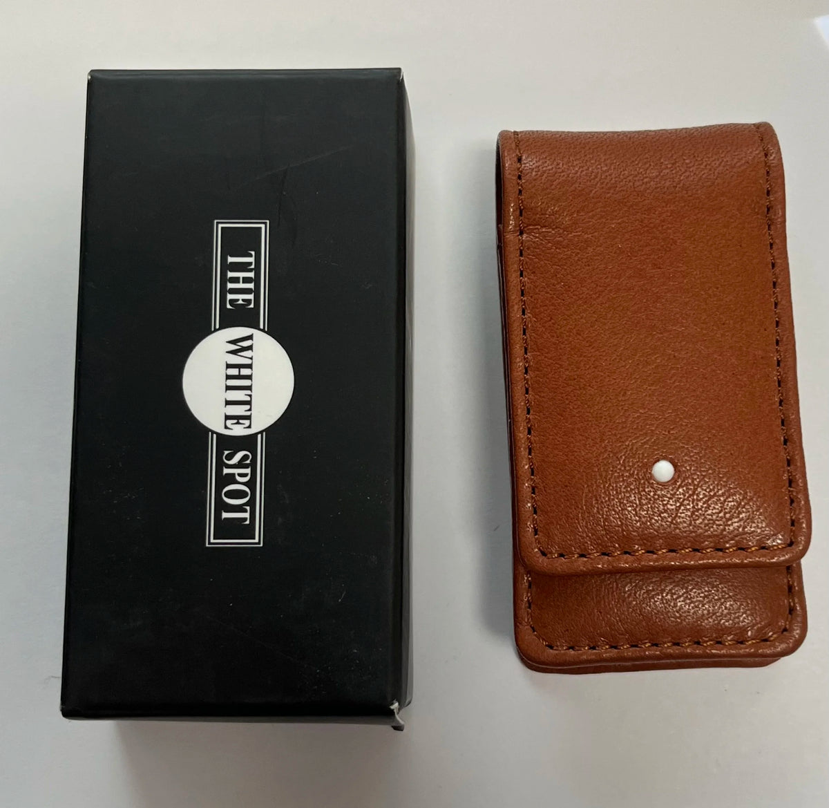 Alfred Dunhill THE WHITE SPOT Terracotta Leather Lighter Case for Dunhill Rollagas & Unique