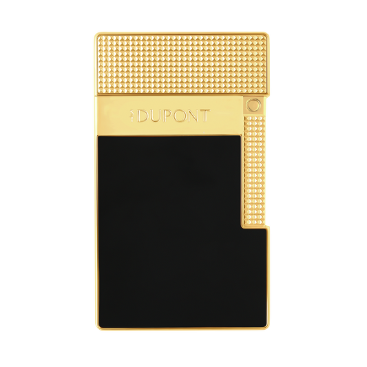 S.T. Dupont Table Lighter Black Lacquer & Gold T20100
