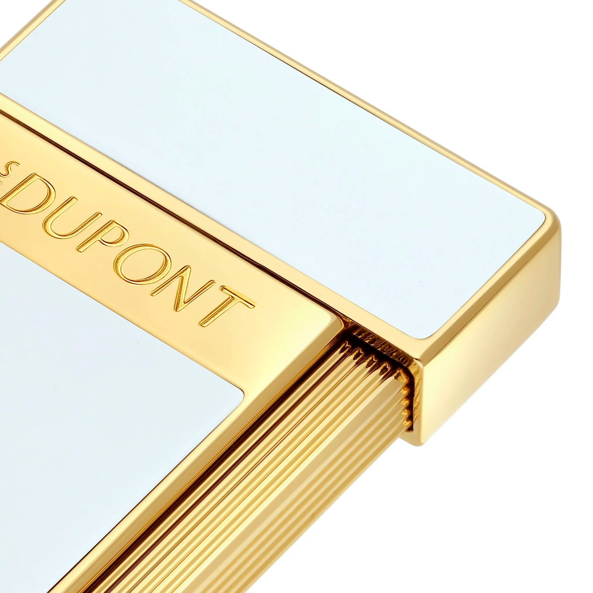 S.T. Dupont Slimmy Lighter White Lacquer & Gold 28224