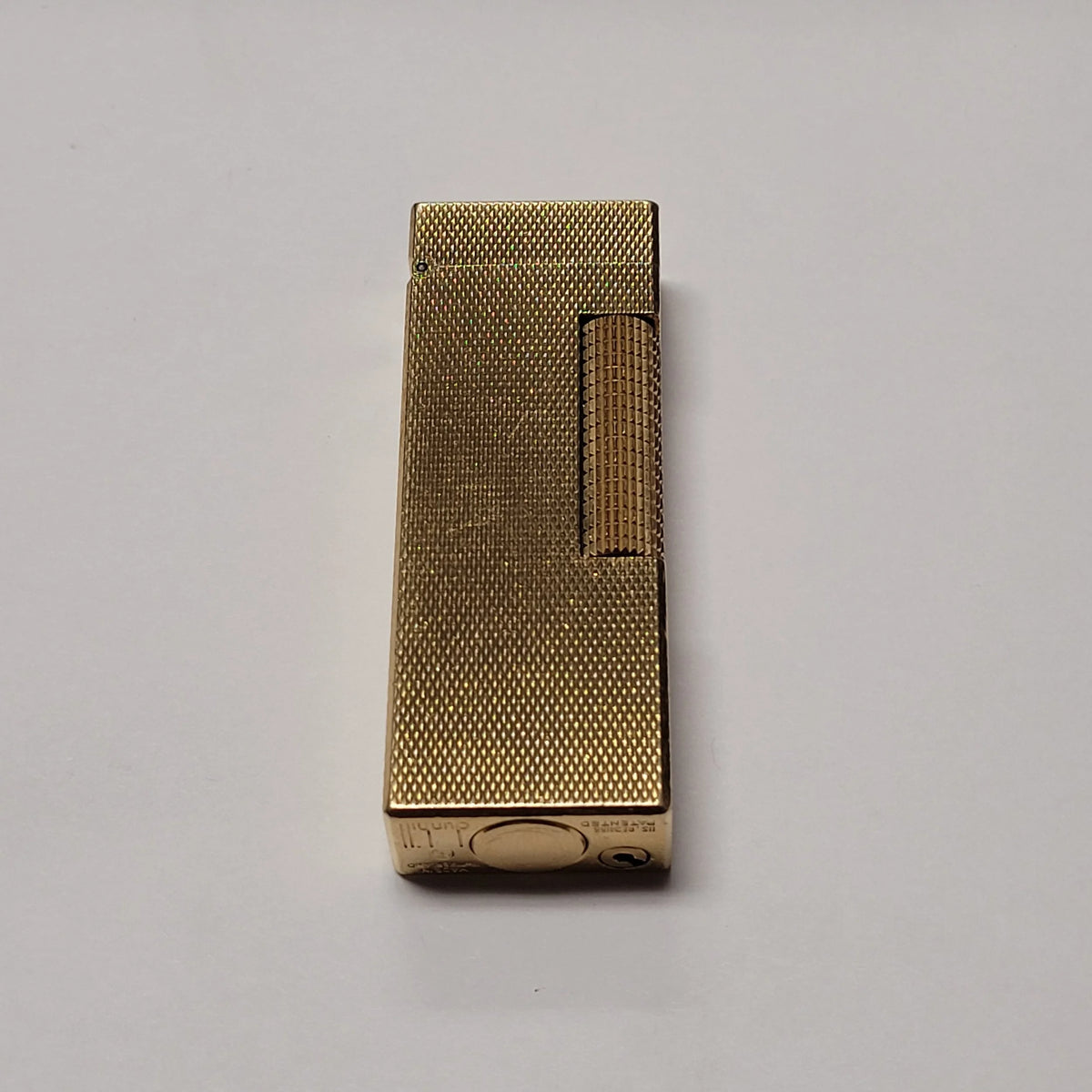 1960s Alfred Dunhill Rollagas Gold Plated Barley Design