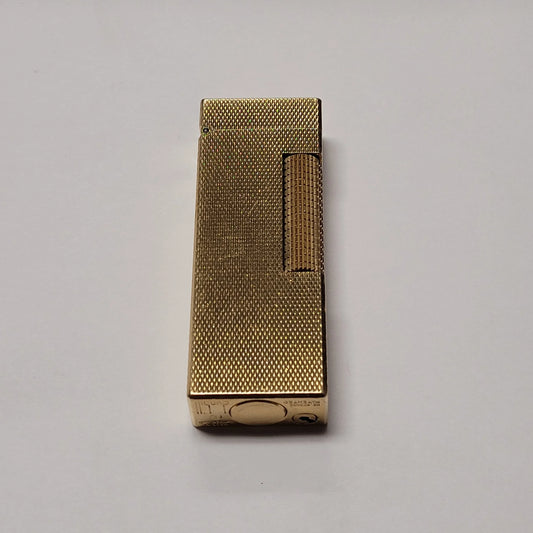 1960s Alfred Dunhill Rollagas Gold Plated Barley Design