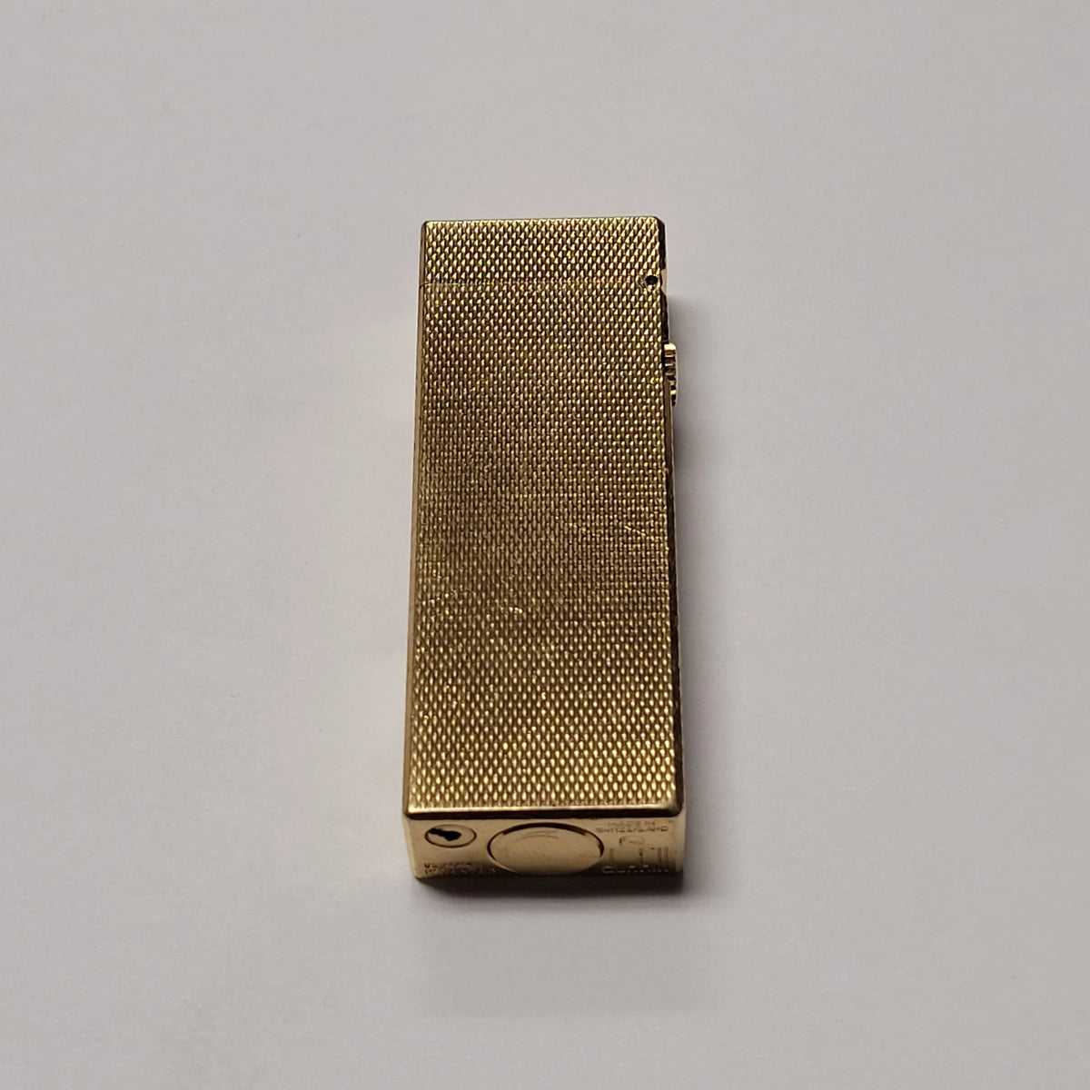 1960s Alfred Dunhill Rollagas Gold Plated Barley Design