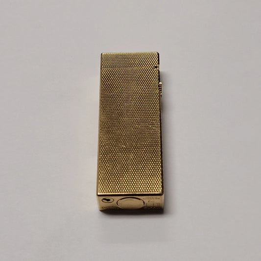 1960s Alfred Dunhill Rollagas Gold Plated Barley Design