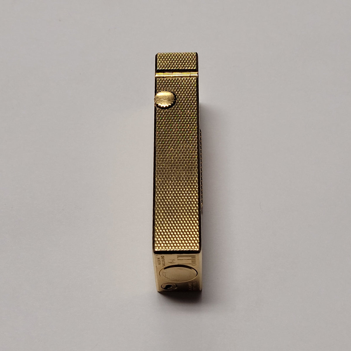 1960s Alfred Dunhill Rollagas Gold Plated Barley Design