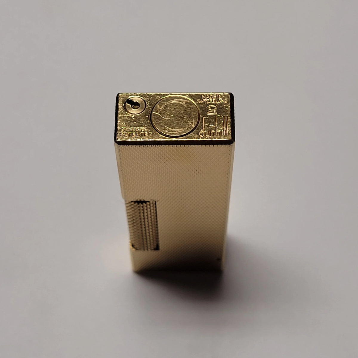 1960s Alfred Dunhill Rollagas Gold Plated Barley Design