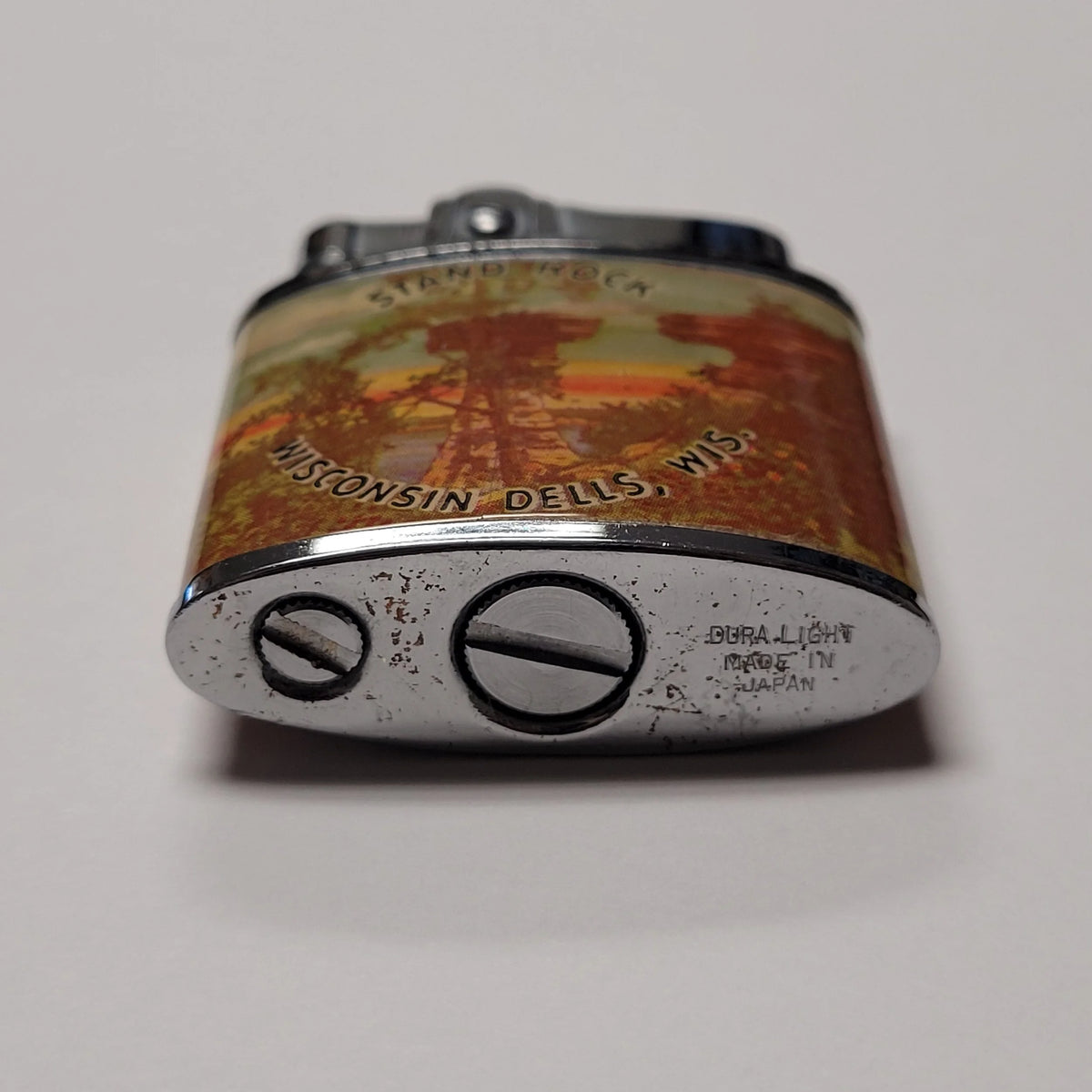 Vintage Stand Rock Wisconsin Fort Dells Petrol Lighter