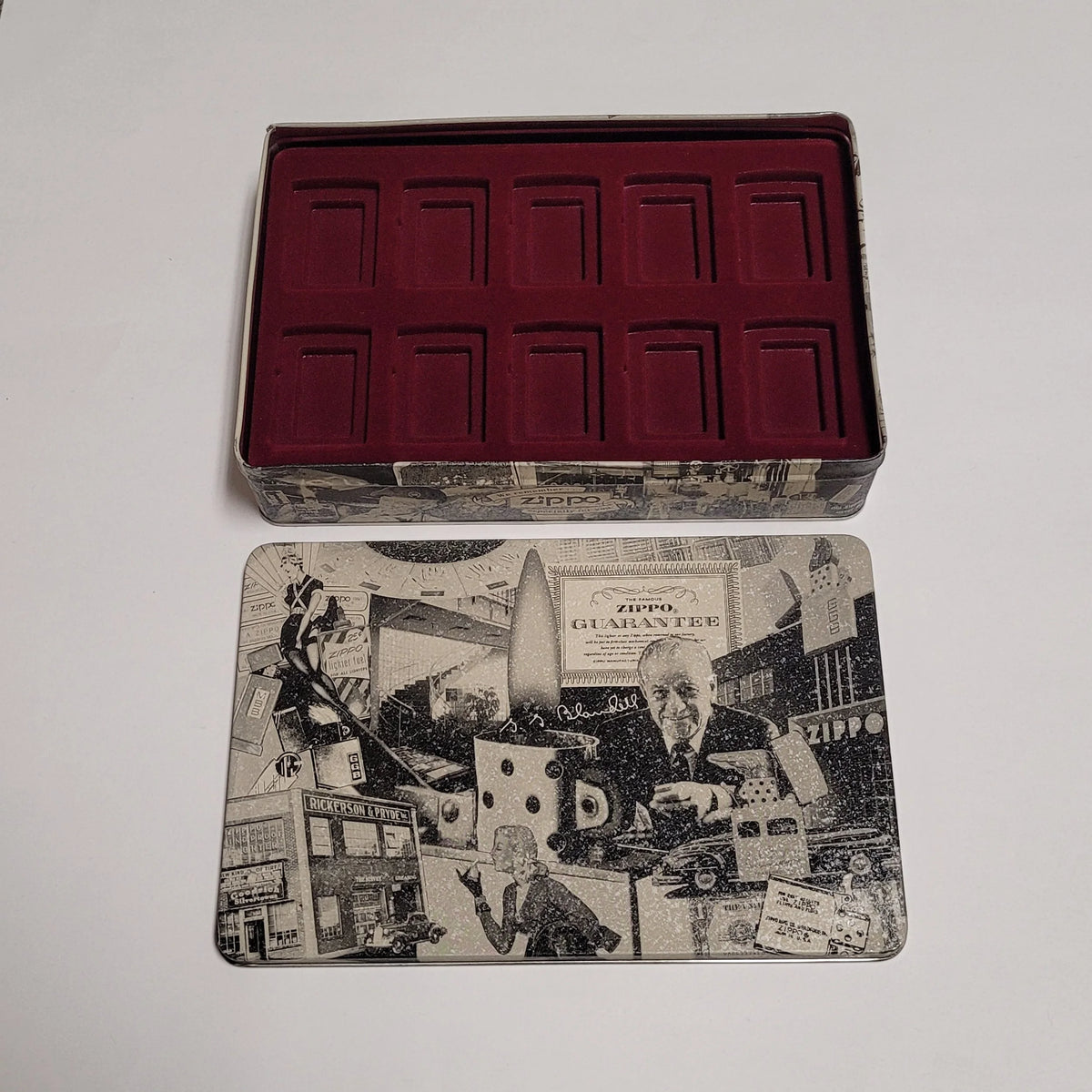 Zippo Collectors Lighter Display Box with 10 Zippo Boxes