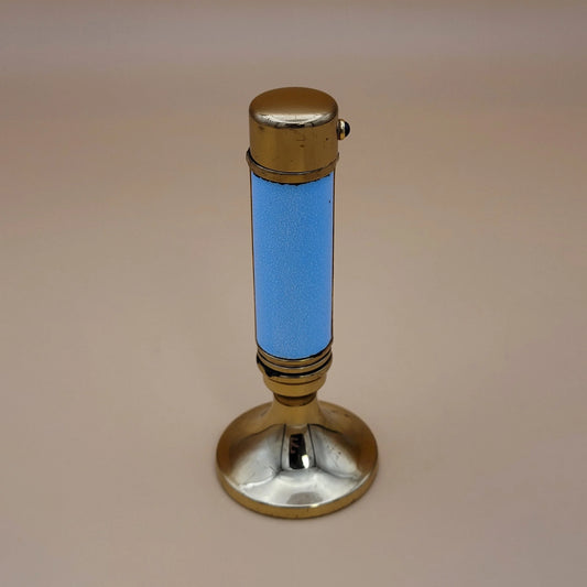 Vintage Evans Ladies' Blue Cloisonne Enamel Petrol Table Lighter