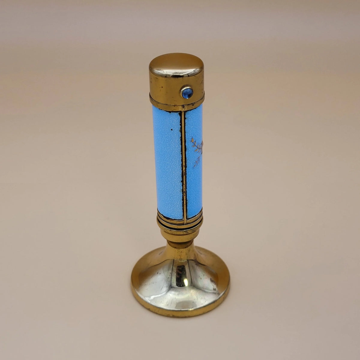 Vintage Evans Ladies' Blue Cloisonne Enamel Petrol Table Lighter