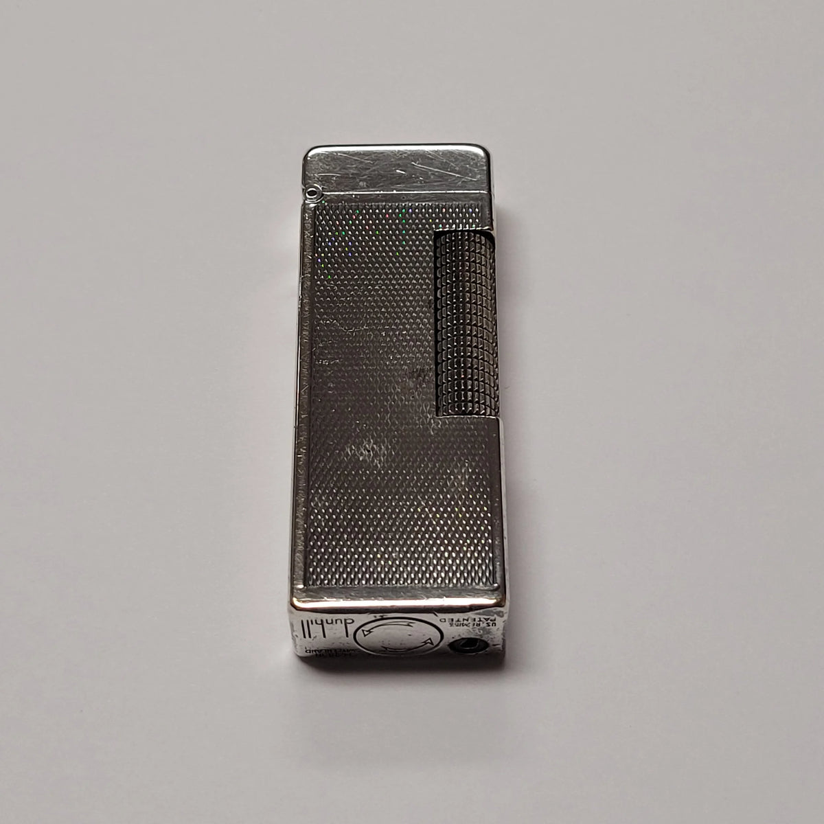 1960s Alfred Dunhill Rollagas Silver Plated Barley Design