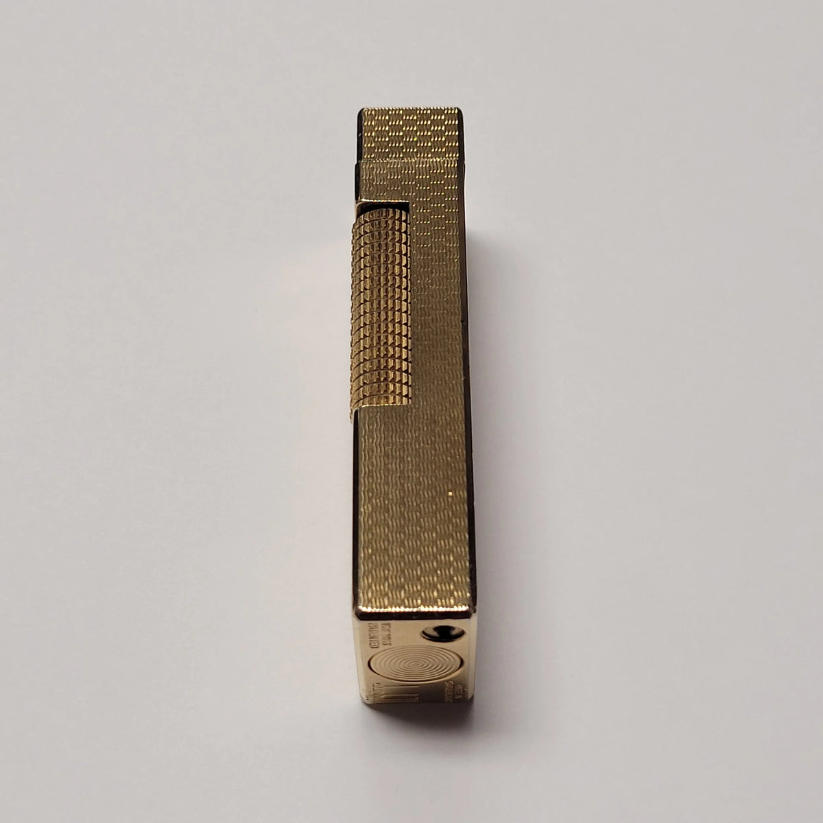Alfred Dunhill Rollagas Gold Plated & Basket Weave Design