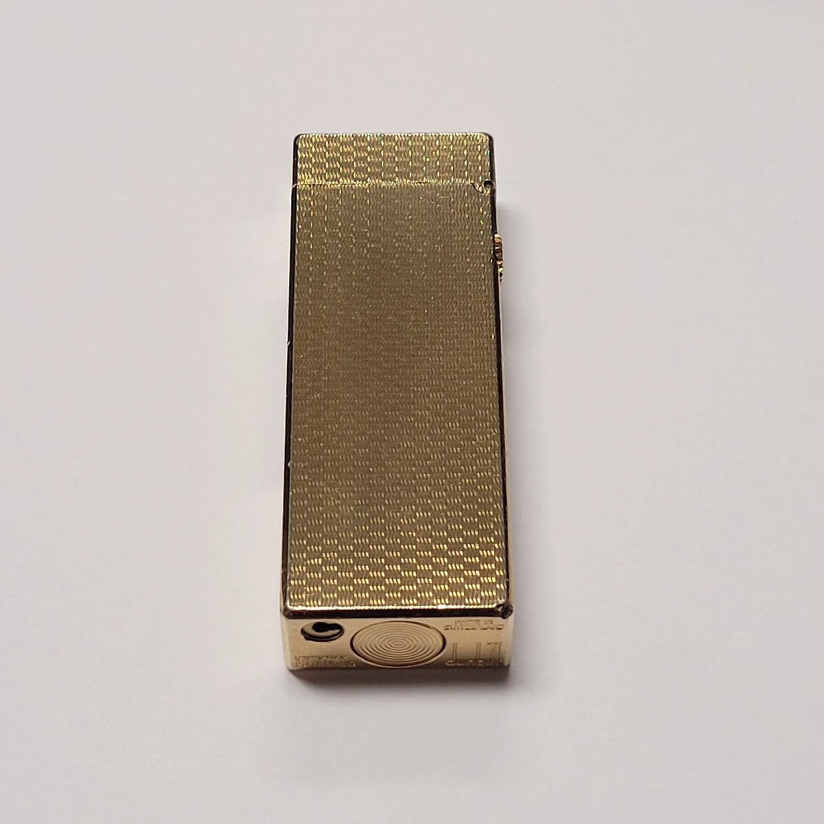 Alfred Dunhill Rollagas Gold Plated & Basket Weave Design