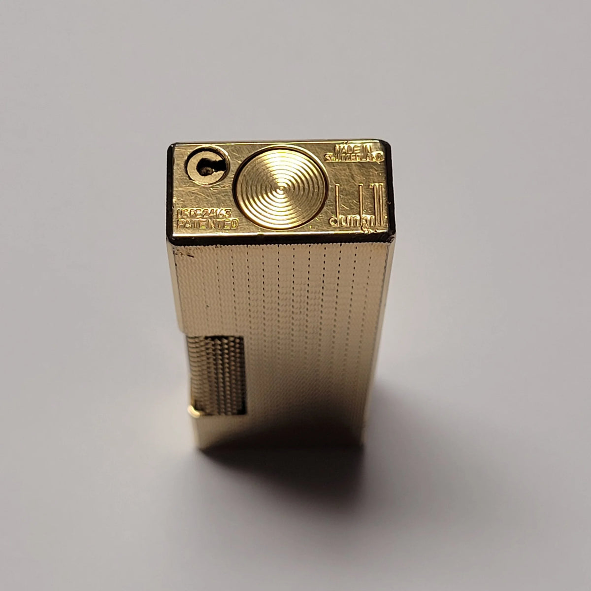 Alfred Dunhill Rollagas Gold Plated & Basket Weave Design