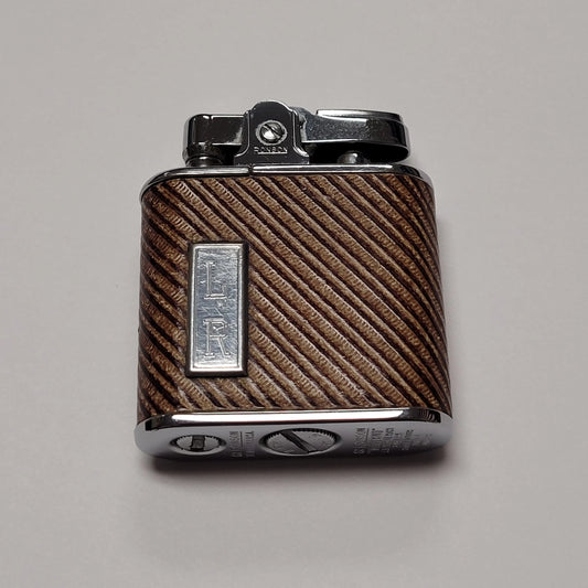 1930s Ronson Whirlwind Leather Wrapped Petrol Lighter