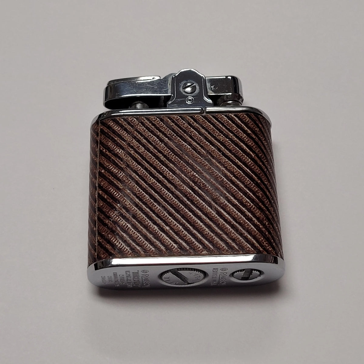 1930s Ronson Whirlwind Leather Wrapped Petrol Lighter