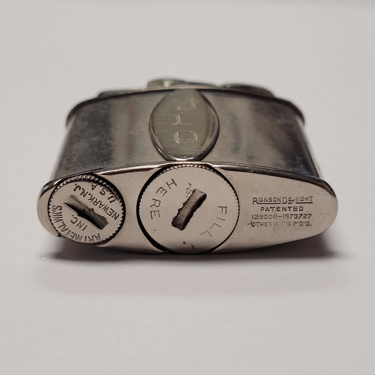 1920s Ronson De-Light Nickel Silver Lighter