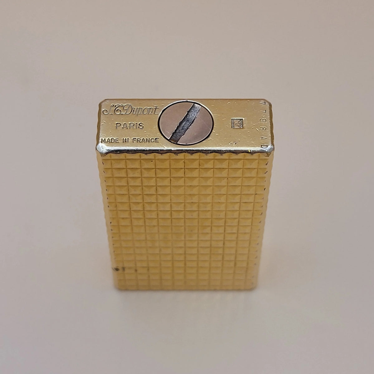 S.T. Dupont Standard Gold Plated Hobnail Design